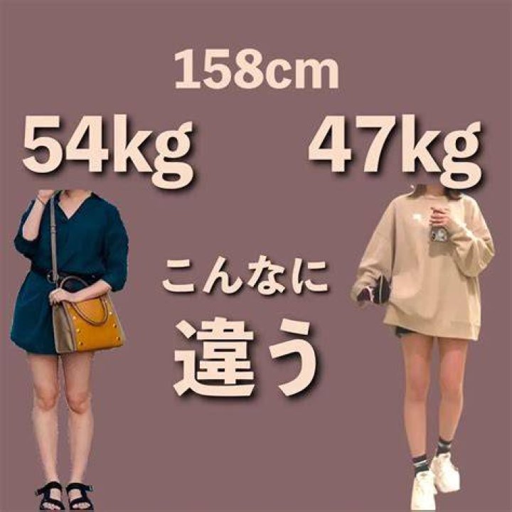 159cm 48kg 見た目